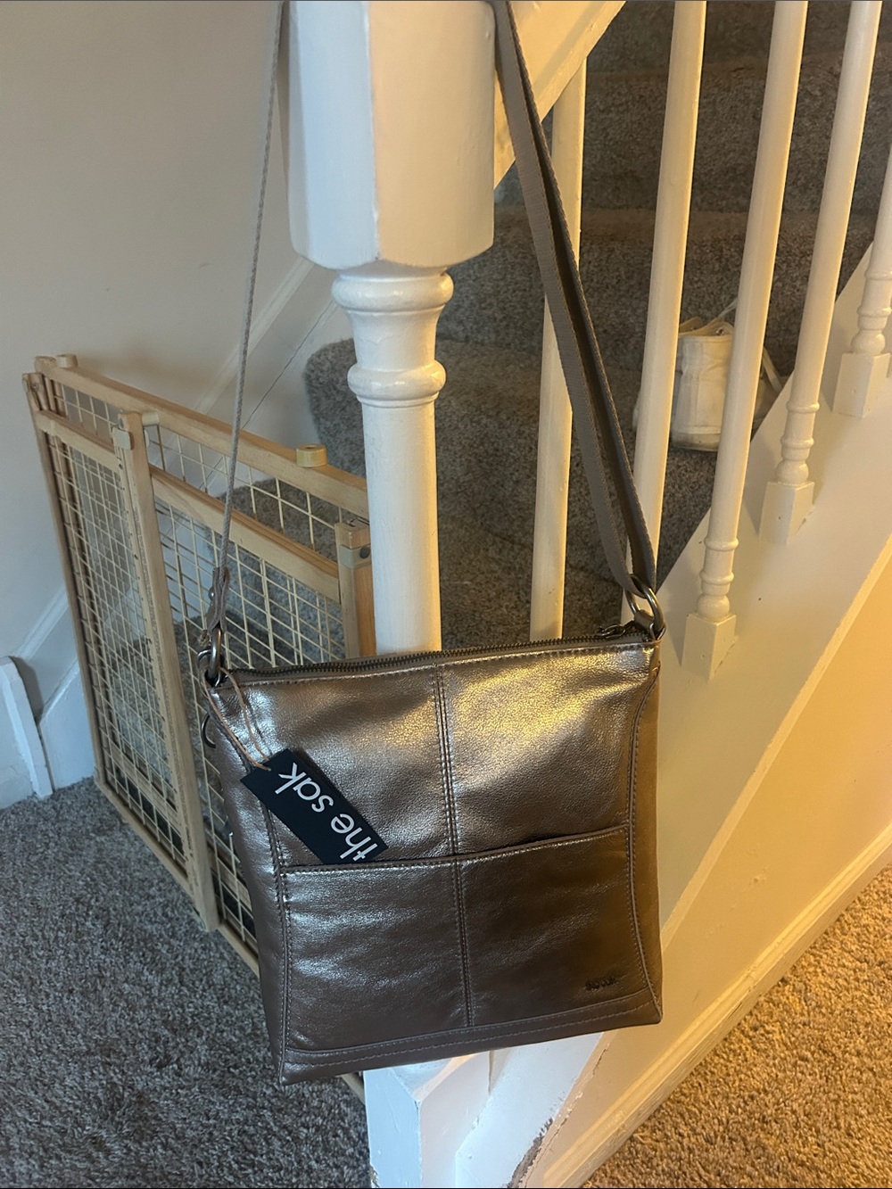 The Sak Metallic Bronze Crossbody Bag